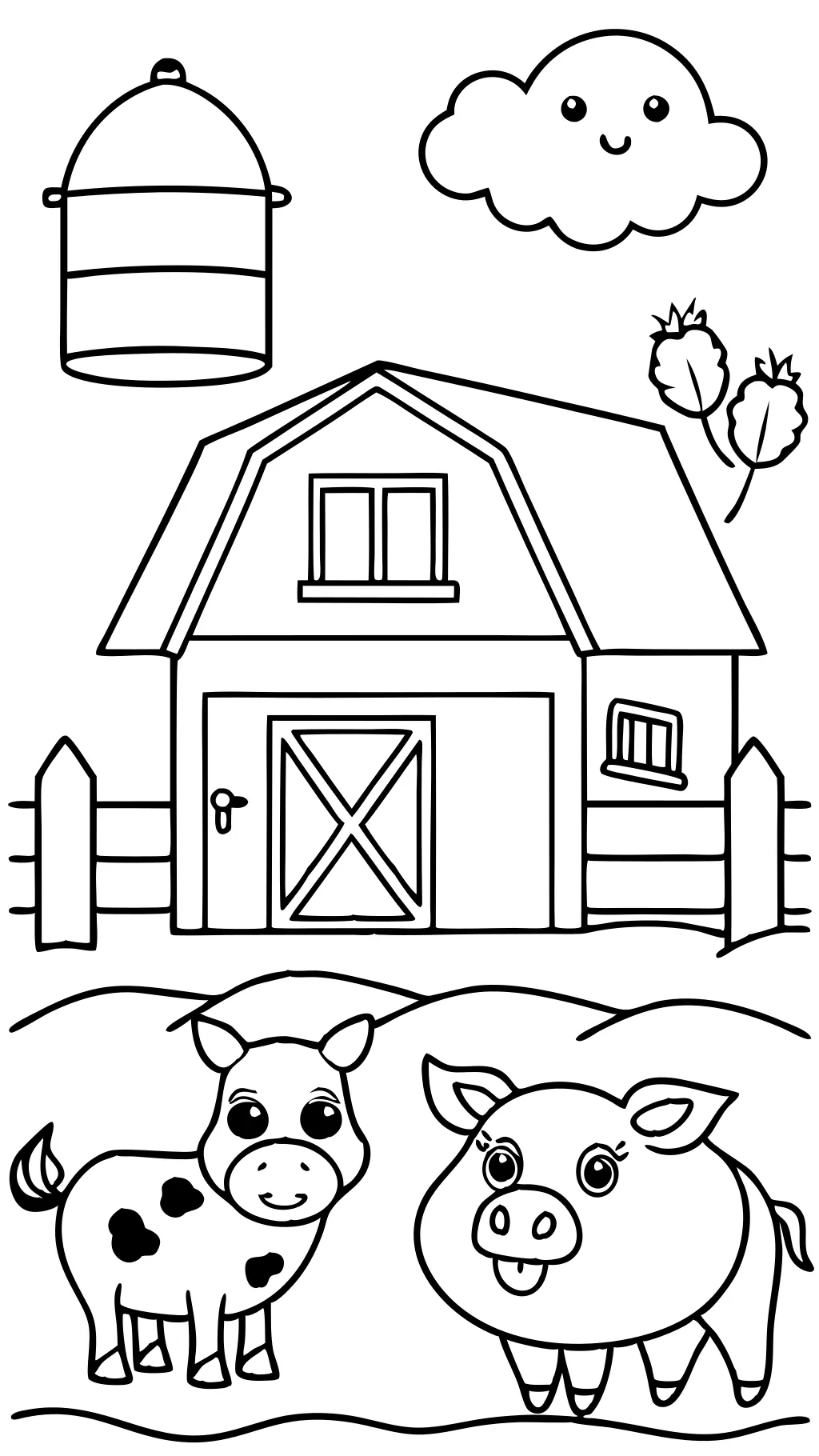 páginas para colorear gratis animales de granja